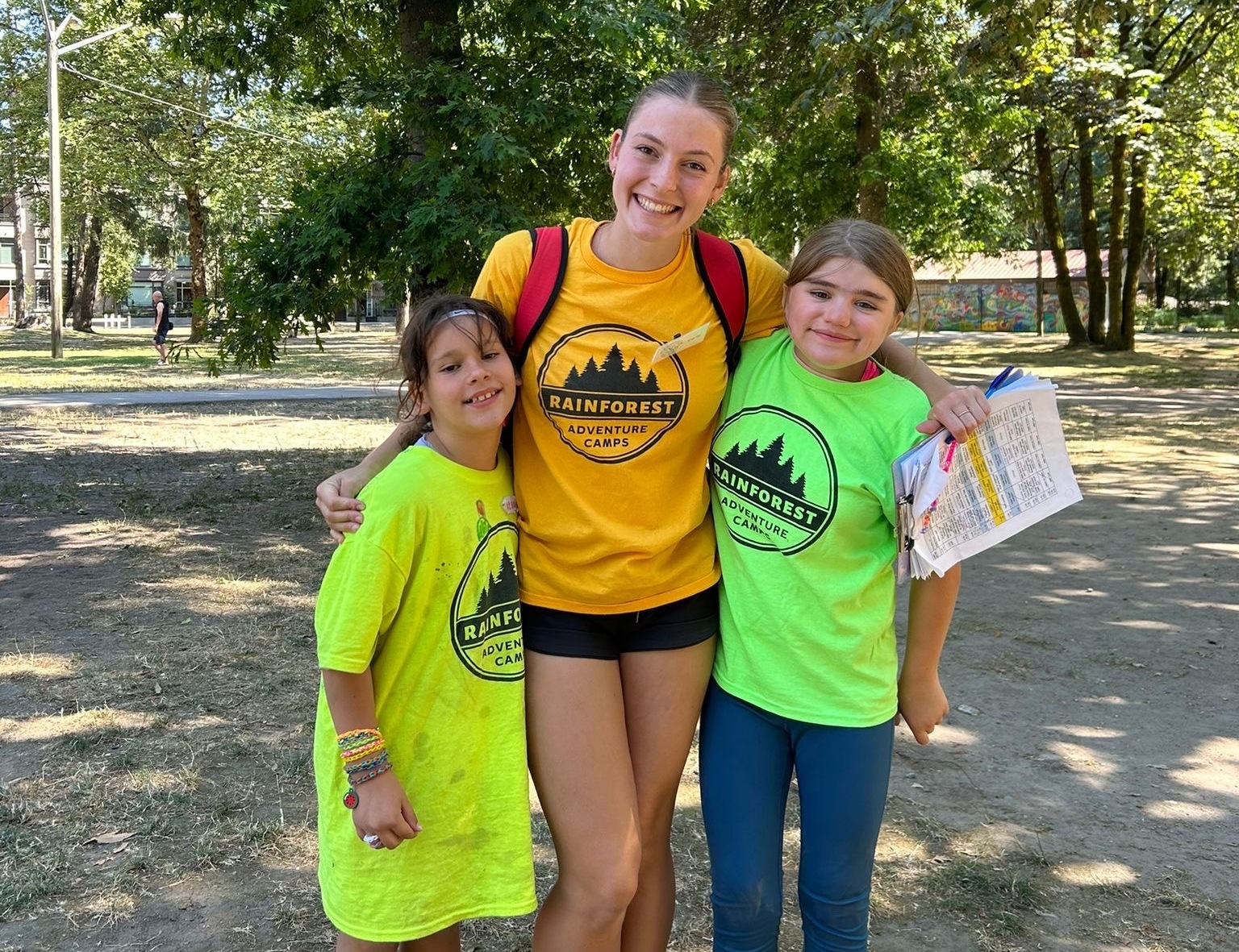 two campers and one camp guide